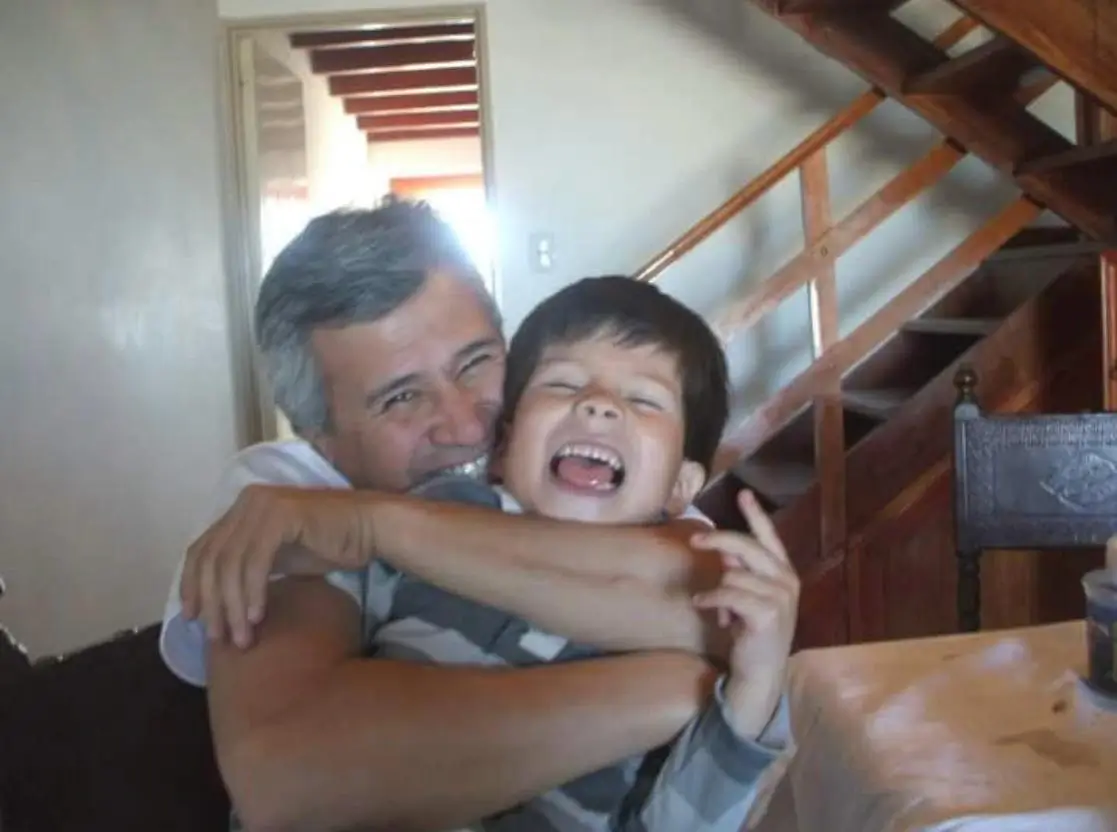 A funny photo of me and my dad.