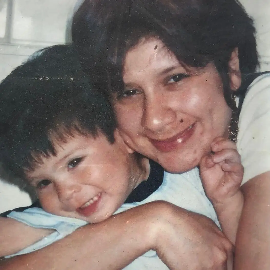 A photo of me and my mom.