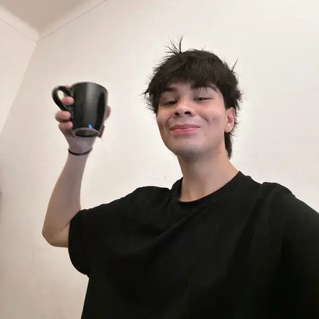 una selfie mia tomando un te